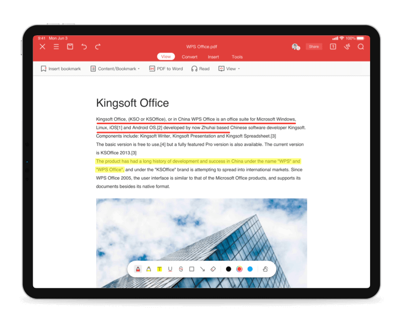 Altre funzionalità di WPS Office per iOS/ipadOS